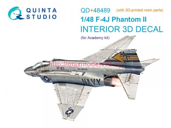 QD+48489   3D Декаль интерьера для F-4J Phantom II (Academy) (с 3D-печатными деталями) (thumb85143)